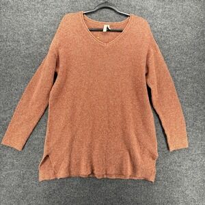 Sahalie Sweater Womens XL Brown Pullover Knit Tunic Relaxed Casual Minimalist